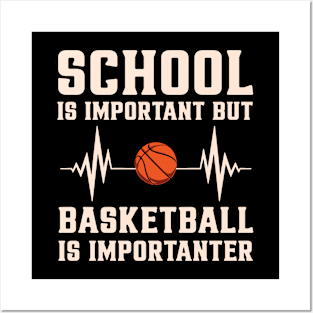 Basketball Is Importanter Funny Retro Posters and Art